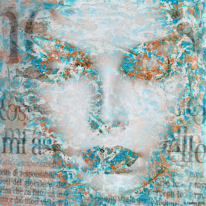 The woman with the italian words