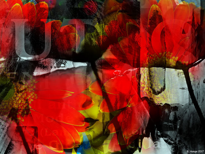 The face behind the flowers