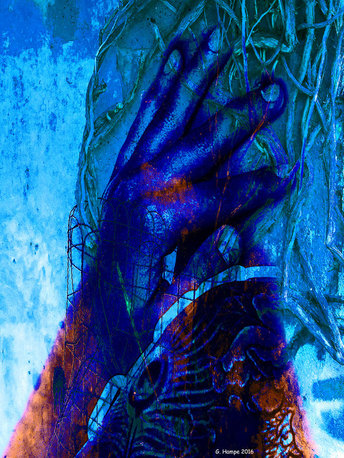 The blue hand
