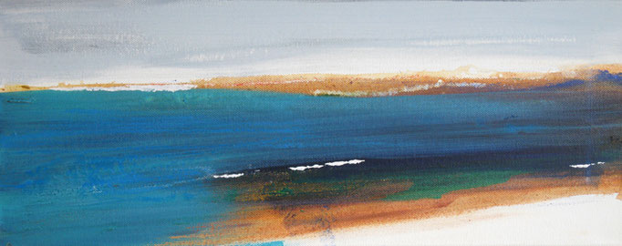 Frank Koschnick: Meer | Acryl auf Leinwand 50 x 20 cm