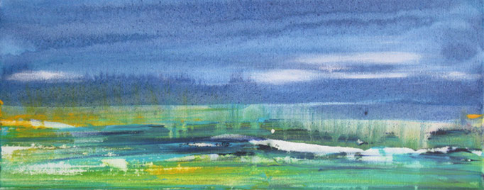 Frank Koschnick: Am See | Acryl auf Leinwand 50 x 20 cm