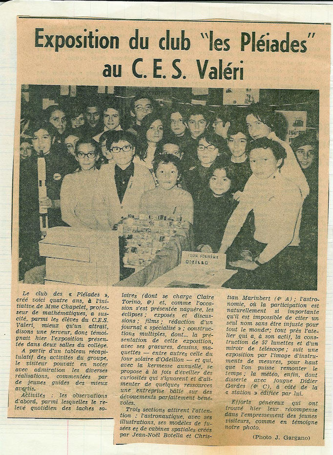 1968 NICE-MATIN EXPOSITION CLUB DES PLEIADES