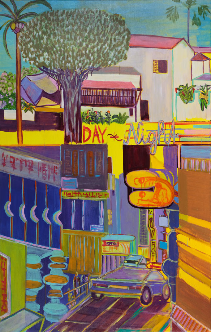 >day + night<, 2019, 210 x 135 cm, oil/canvas