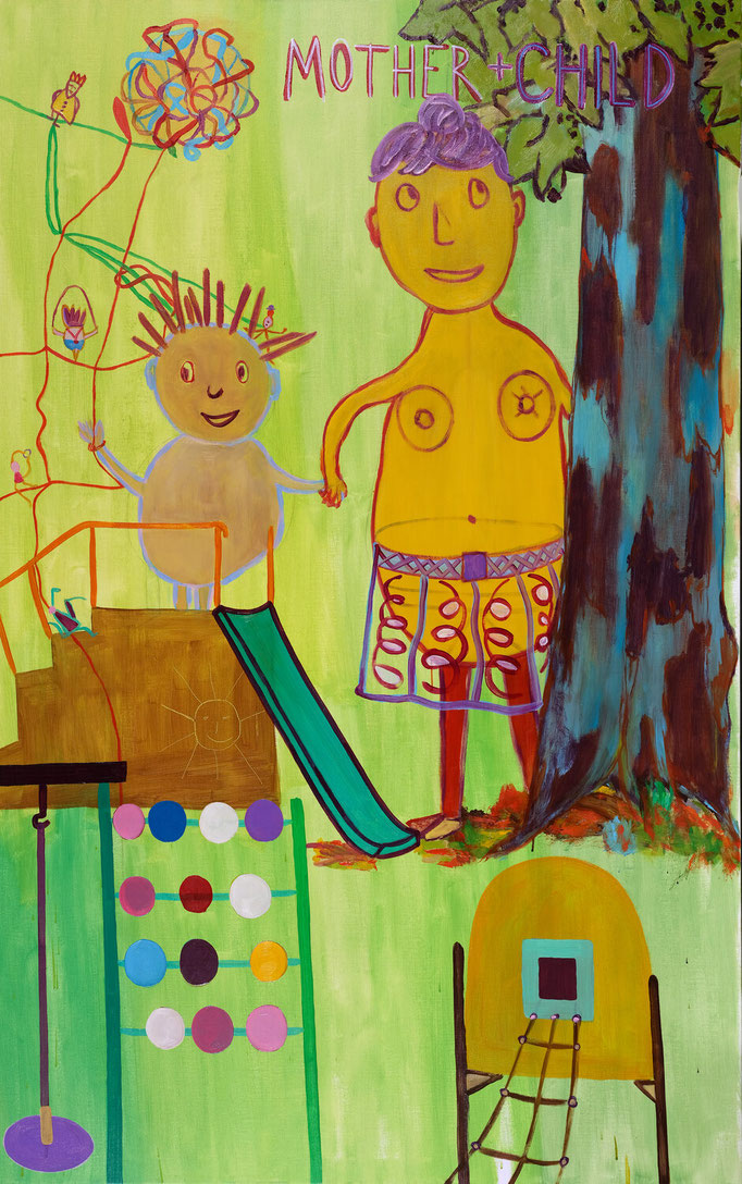 >mother + child<, 2019, 185 x 115 cm, oil/canvas