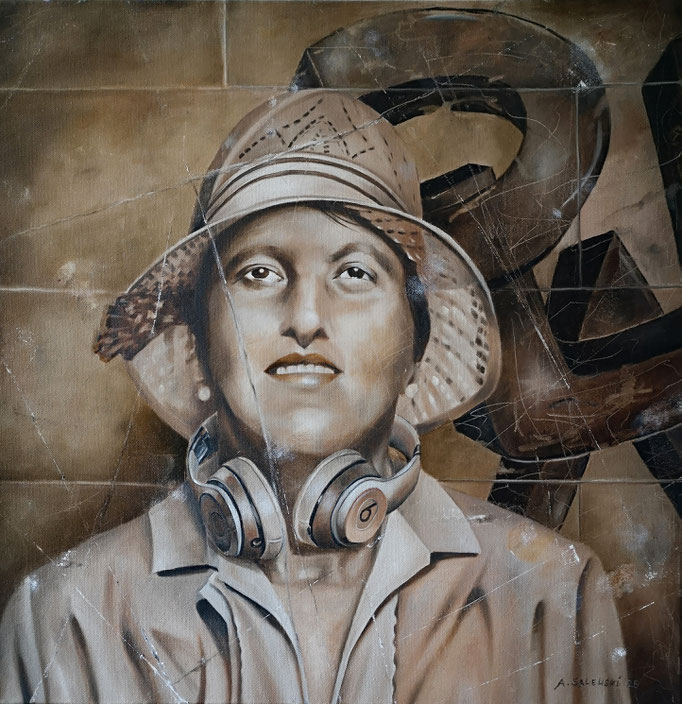 HILDE (Rekonstruktion #1)| 2025 | Öl auf Leinwand | 60x60 cm