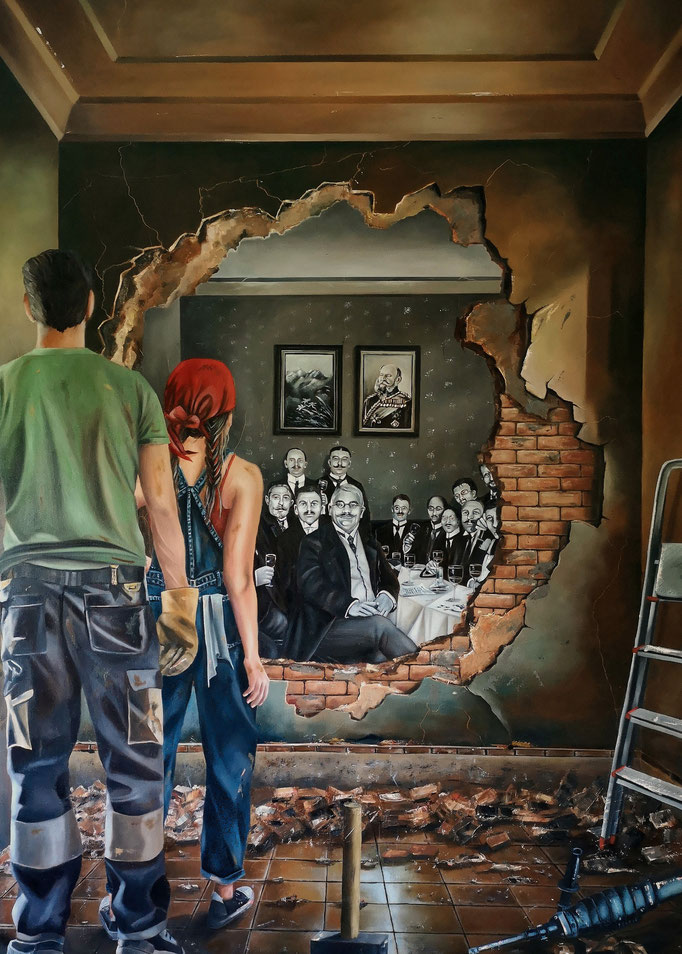 DER DURCHBRUCH | 2025 | Öl auf Leinwand | 100x140 cm
