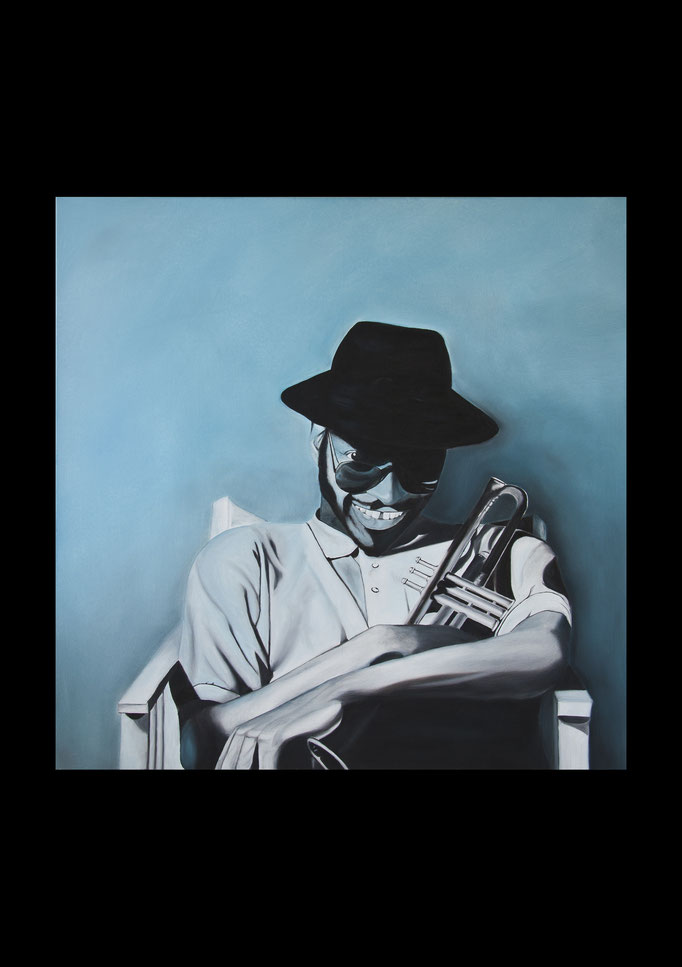 "Jazztrompete" | 2013 | Öl auf Leinwand | 100x100 cm