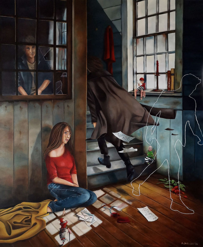 EINER GEHT | 2023 | Öl auf Leinwand | 100 x 140 cm