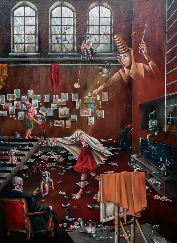 INNERER UNFRIEDEN | 2024 | Öl auf Leinwand | 100x140 cm