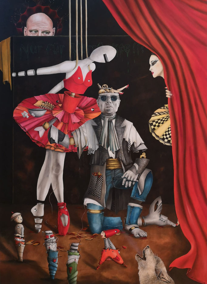 NACHTVORSTELLUNG | 2019 | Öl auf Leinwand | 150x60 cm
