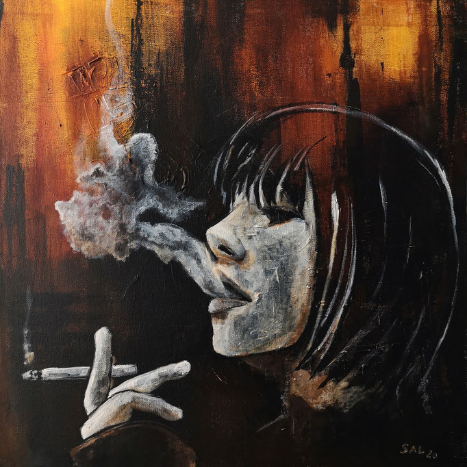 SMOKERS CORNER | 2020 | Acryl auf Leinwand | 40x40 cm