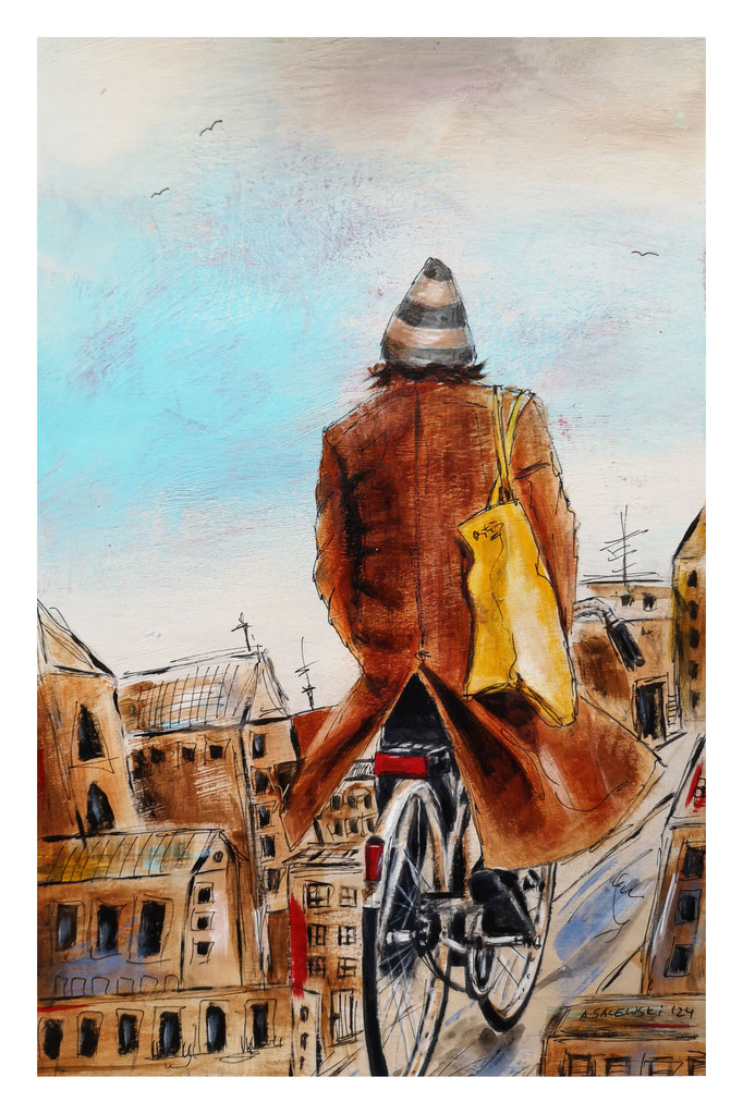 LEUTE 6 | 2024 | Acryl auf Papier | 20x30 cm