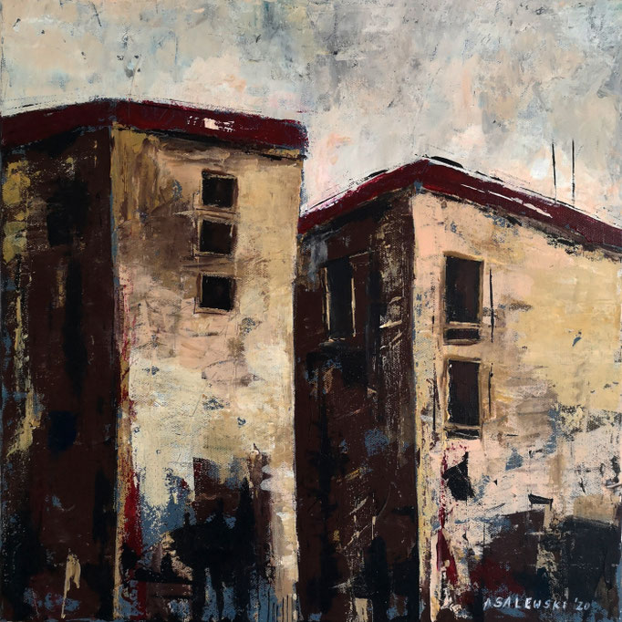 "Urbane Stimmungen" (Urban atmospheres) | 2020 | Acryl auf Leinwand | 40x40 cm