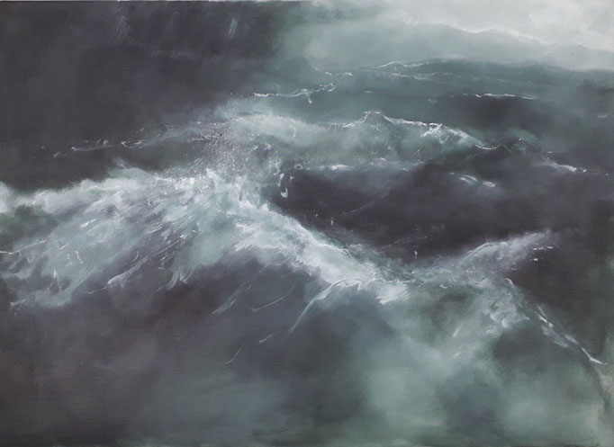 92 "Big wave1" Acryl auf Leinwand 50 x 70 cm
