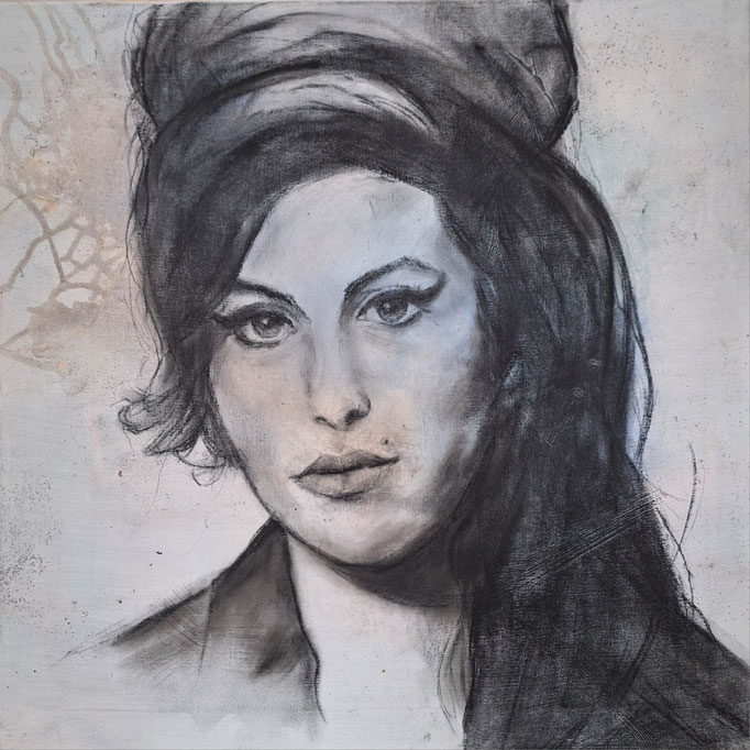 145 Acryl und Kohle auf Leinwand 60 x 60 cm