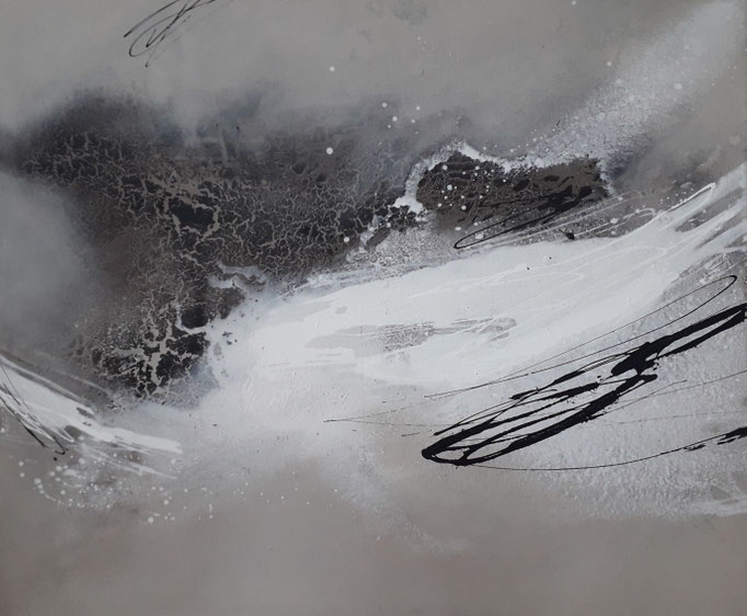 115 "Far Away 1" Mixed Media auf Leinwand 100 x 120 cm