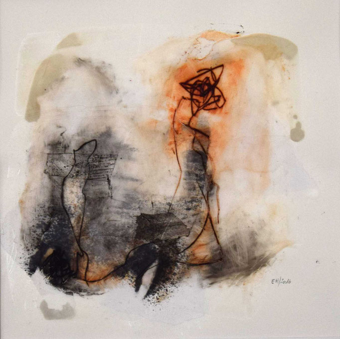 24 Wachs + Öl auf Papier 30 x 30 cm