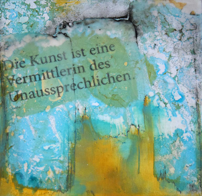 19 Mixed Media auf Holz 20 x 20 cm