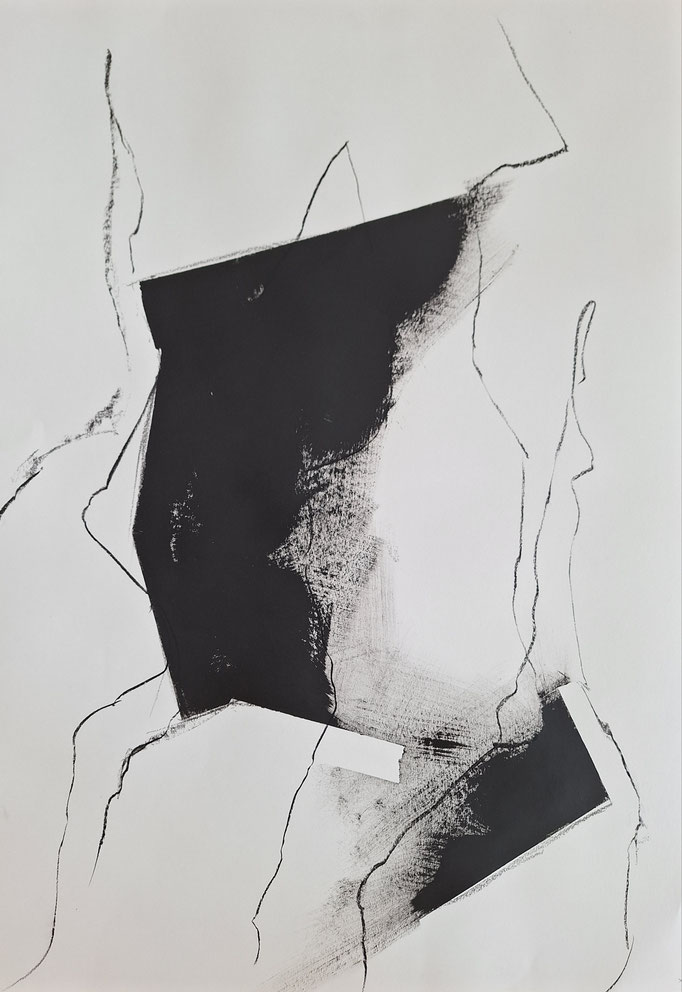 141 Acryl und Kohle auf Papier 80 x 60 cm