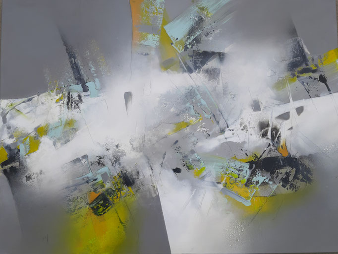 110 " Zarte Kontraste" Acryl auf Leinwand 90 x 120 cm 
