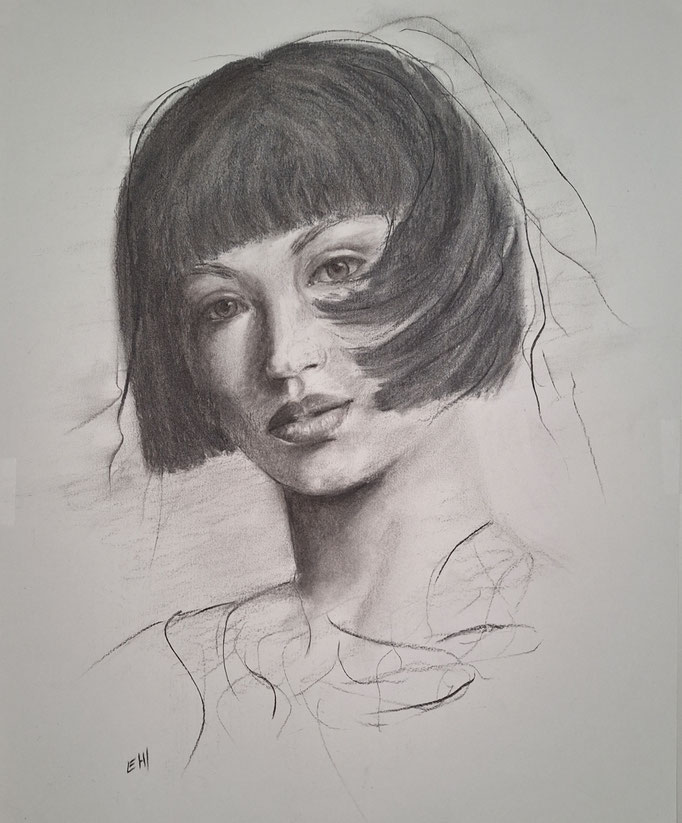 130 Kohle auf Papier 45 x 35 cm