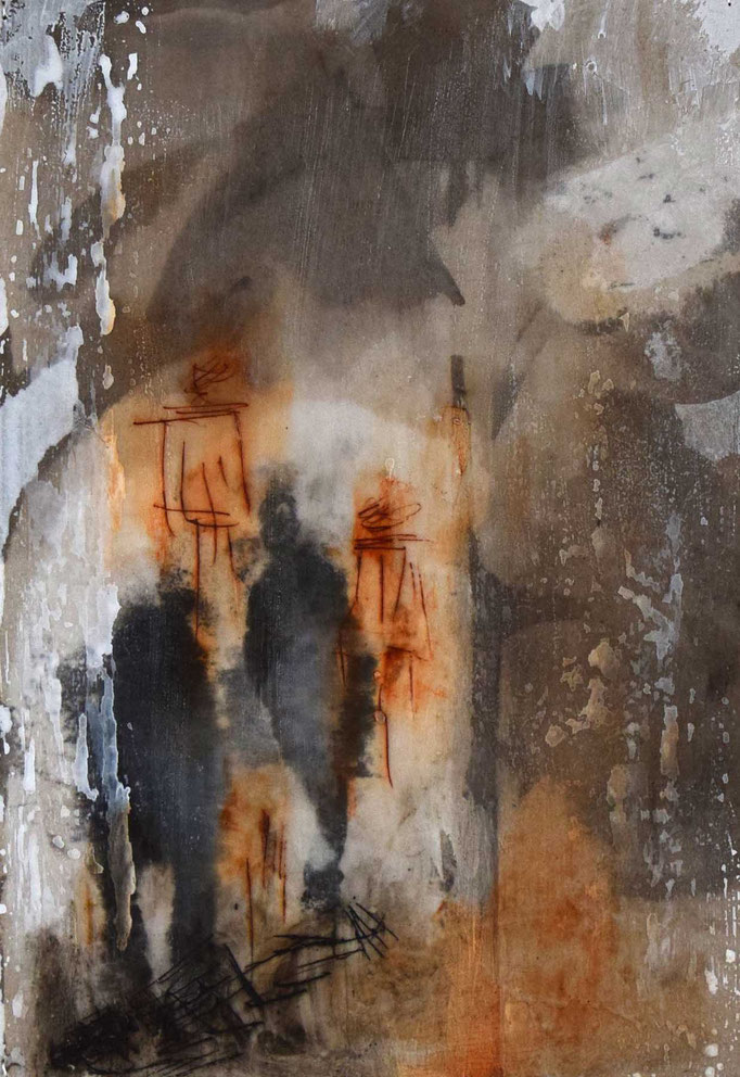 18 Mixed Media auf Karton 21 x 15 cm