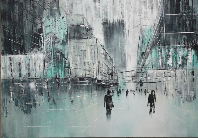 81 Cityscape 1, Acryl auf Leinwand 70 x 100 cm