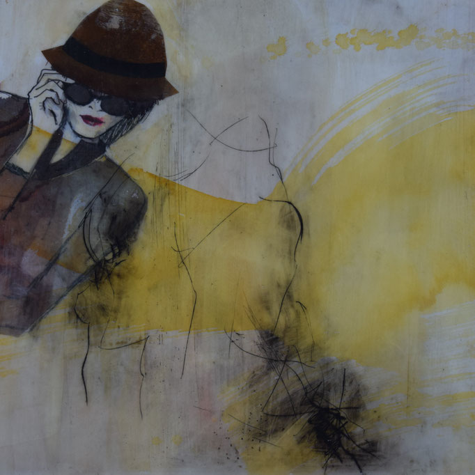 55 Mixed Media auf Holz 30 x 30 cm