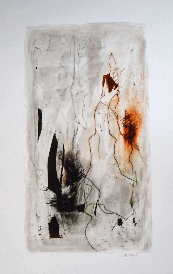 26 Wachs + Öl auf Papier 46 x 25 cm