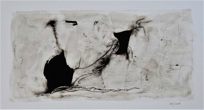 14 Wachs + Öl auf Papier 25 x 46 cm