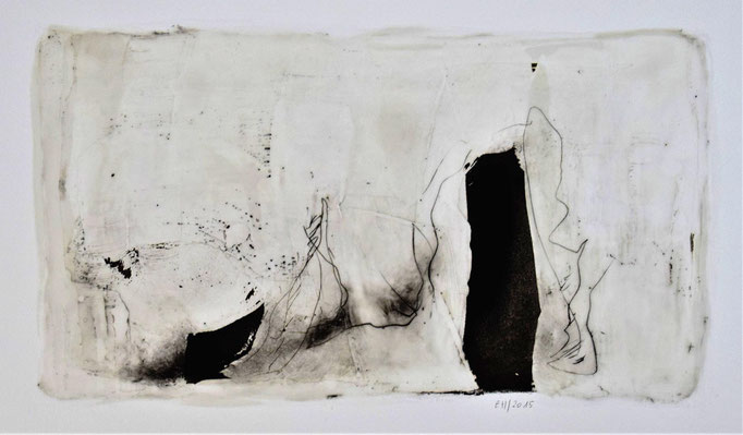 13 Wachs + Öl auf Papier 25 x 46 cm