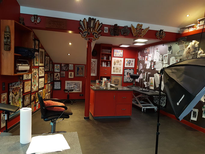 Inside our Tattoo Parlor at Fort Notch...