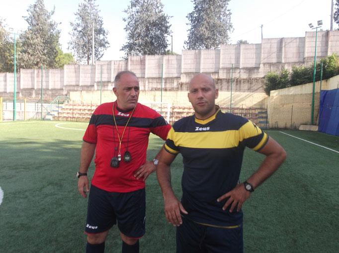 il mister Franco Iannuzzi con Luigi Cinque