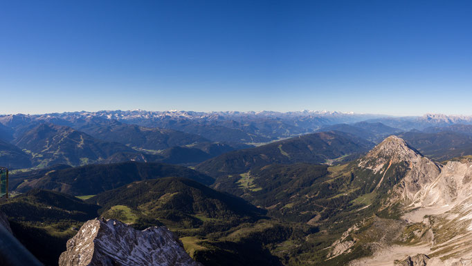 Bilck vom Dachstein Richtung Reiteralm