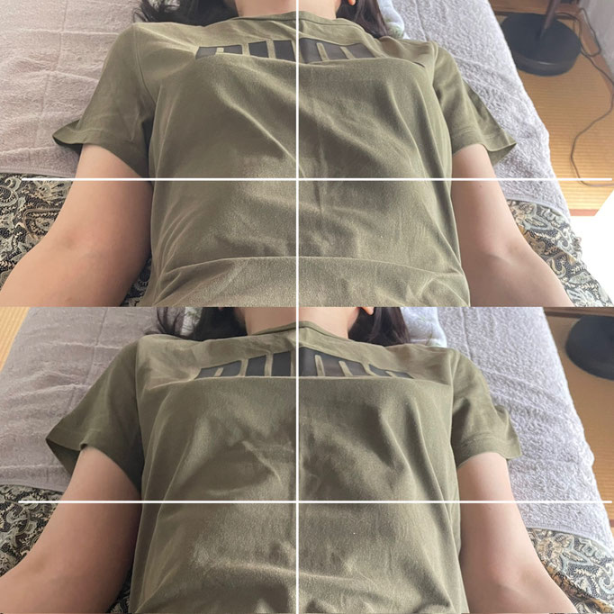 60代女性/自律神経失調症/HSP/腰痛　　　　 　(背中のねじれがあったので呼吸が苦しかったそうですがラクになりました）