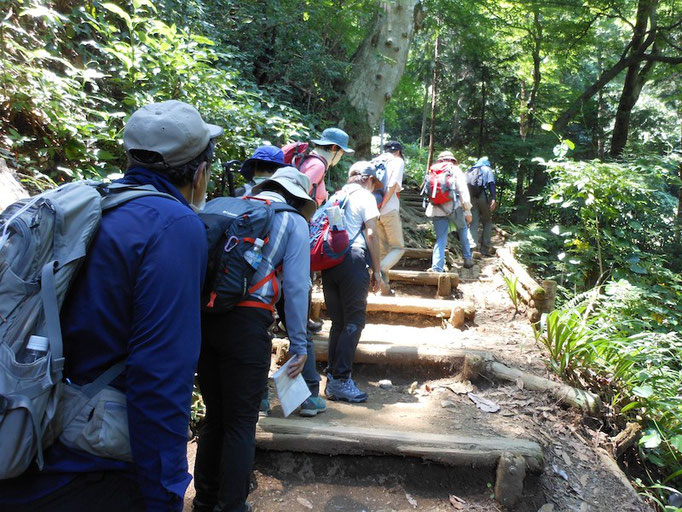 あと少しで山頂　暑い！