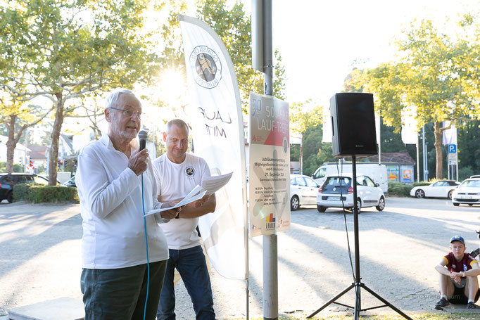45. Hutzellauf 2024, Darmstädter Lauf-Treff, Gründer Walter Schwebel, Foto: Christa Daum