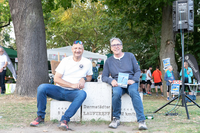 45. Hutzellauf 2024, Darmstädter Lauf-Treff, v. l. n. r. Ingo Neumann, Andreas Ross Foto: Christa Daum