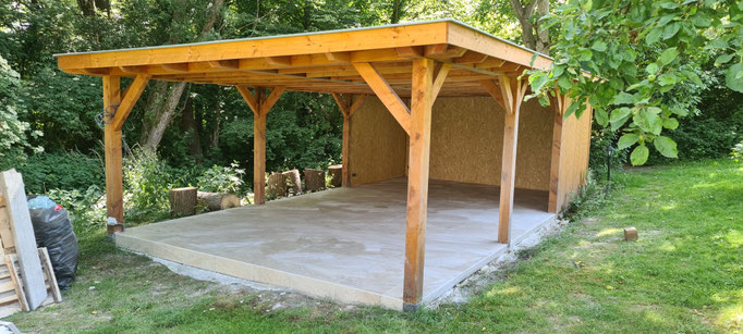BTK Tegelzetters Venlo - aanleg overdekt terras te Wijnandsrade - tegelwerk standaard uitgevoerd in verstek - keramische tegels 60x60x2 cm