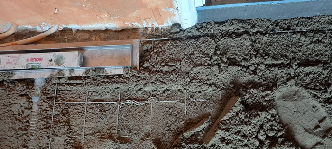 Start - cementdekvloer smeren met aardenet