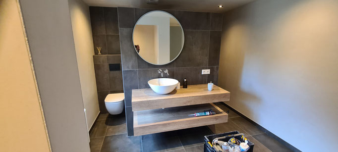 BTK Tegelzetters Venlo - eindresultaat nieuw te realiseren badkamer te Simpelveld