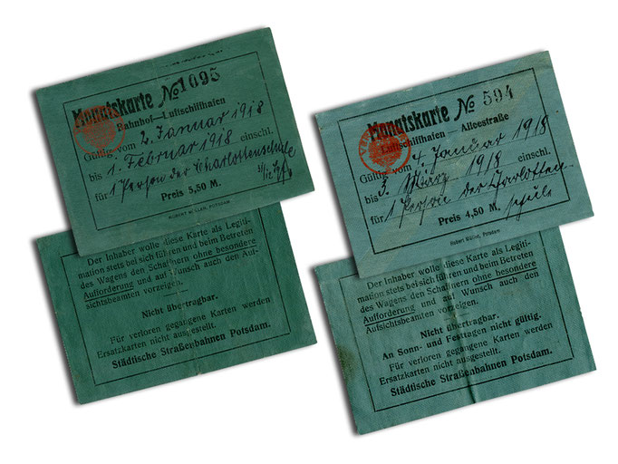 Monatskarten (streckengebunden) von 1918