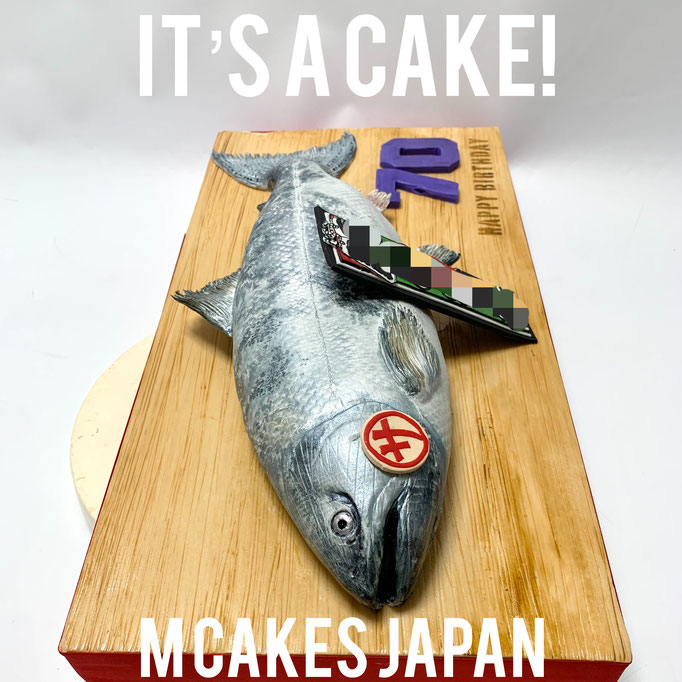 鮭魚型立体ケーキ【誕生日/イベント/オーダーメイドケーキ】