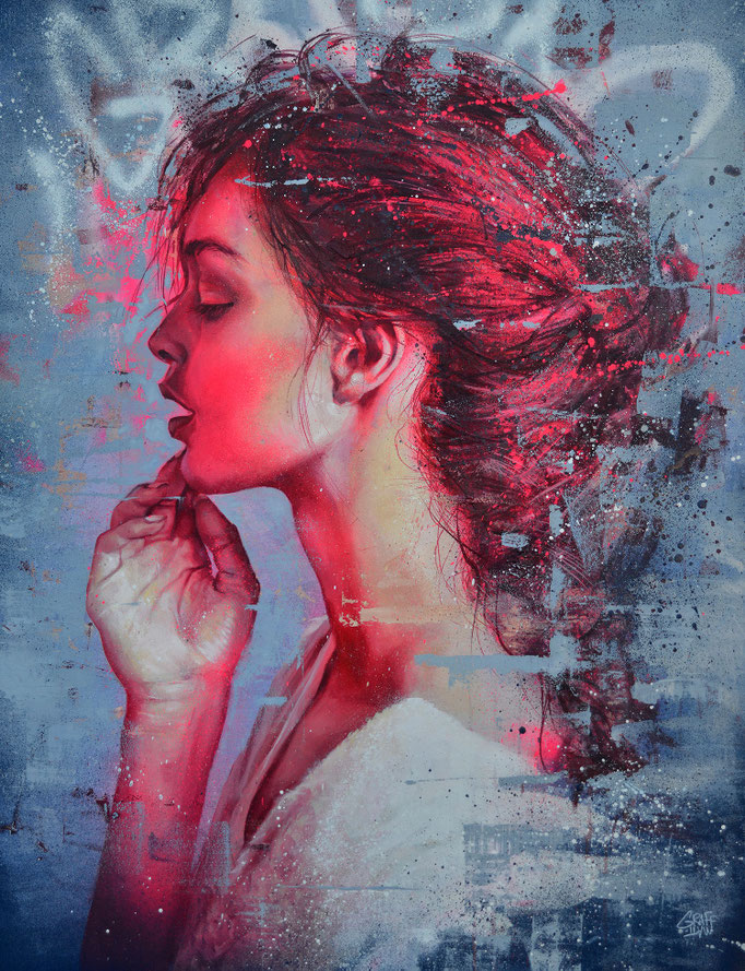 street art graffiti peinture portrait femme graffmatt painting artwork french artist urban art