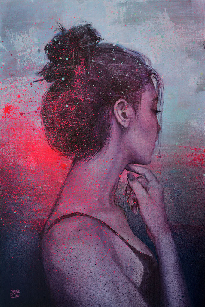 <b>I HEAR YOU CALLING</b><br>60 x 40 cm<br><a href="https://www.urbaneez.art/fr/artworks/i-hear-you-calling" ; style="color:#49bfc0;" target="_blank">Disponible</a><alt="art contemporain urbain portrait femme streetart artiste peintre chambéry">