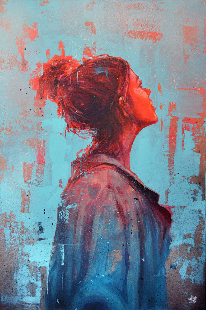 rt artiste peintre contemporain portrait woman femme model graffiti france streetart savoie chambery graffmatt mural fresque tableau achat art