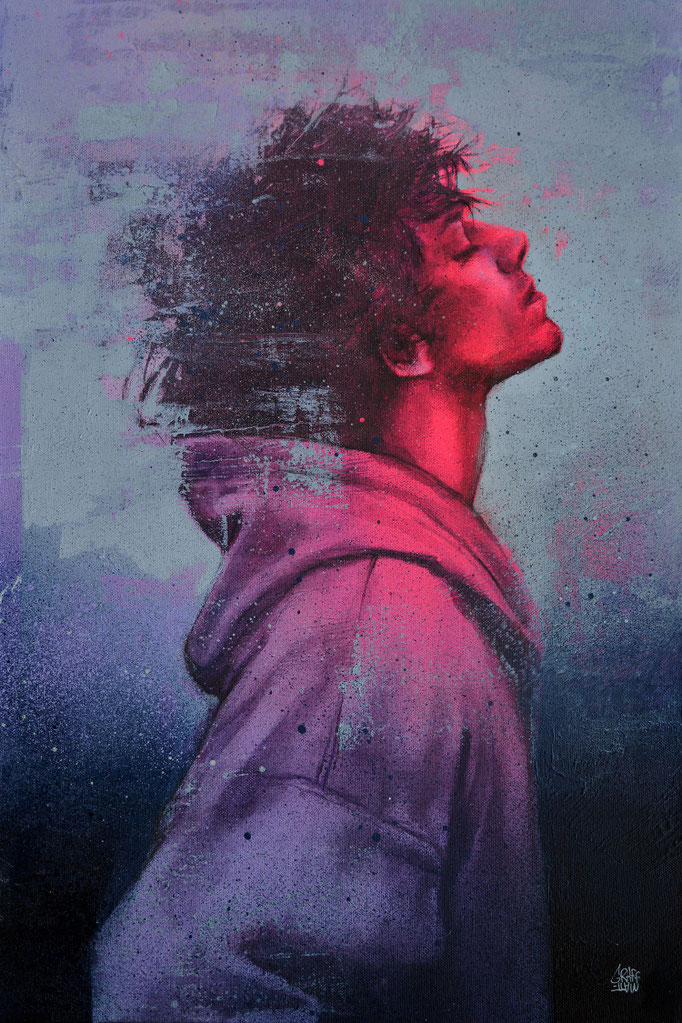 <b>FREE AS THE WIND</b><br>60 x 40 cm<br><a style="color:#db6464;">Vendu</a><alt="art contemporain urbain portrait homme streetart artiste peintre chambéry">
