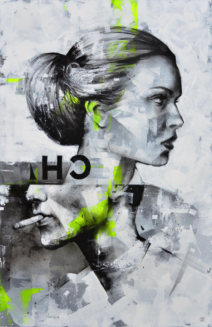 art portrait homme femme glitch effect tableau galerie art chambéry savoie