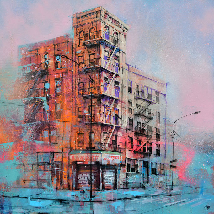 <b>SAINT JAMES PLACE</b><br>80 x 80 cm<br><a href="/app/module/webproduct/goto/m/m50a4618b11526ace/" ; style="color:#49bfc0;" target="_blank">Disponible</b><alt="œuvre d'art urbain contemporain peinture ville New-York City achat tableau d'art collection">