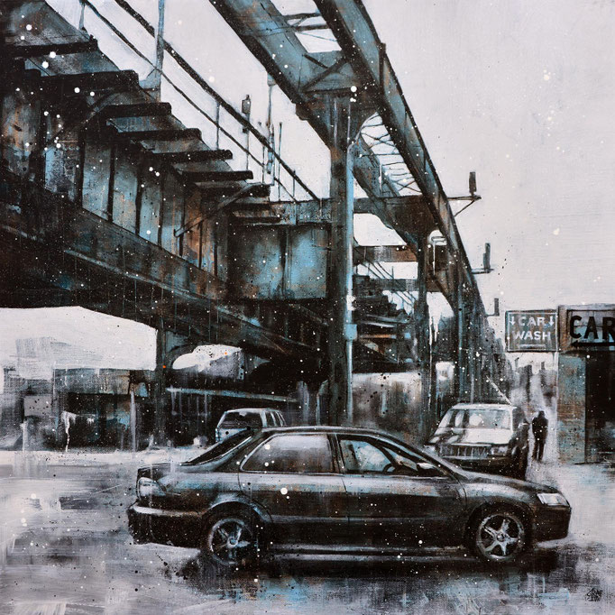 art peinture urbain ville newyork brooklyn pont metro">